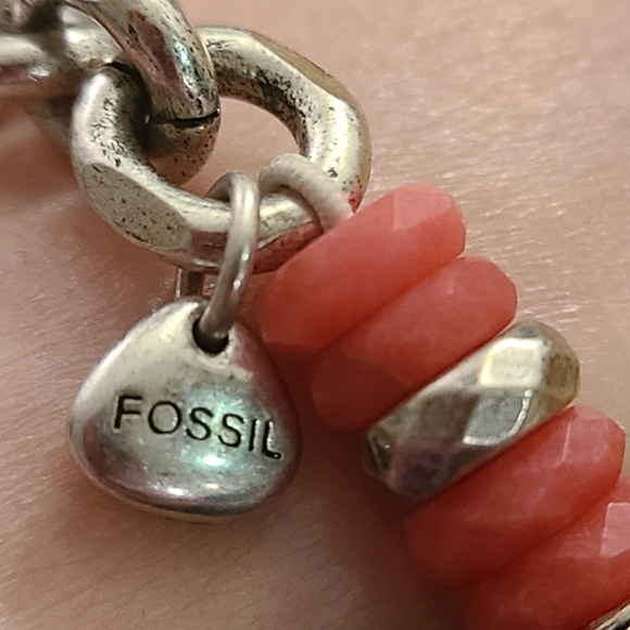 Fossil Hammered Chain & Bead bracelet - Picture 2 of 4